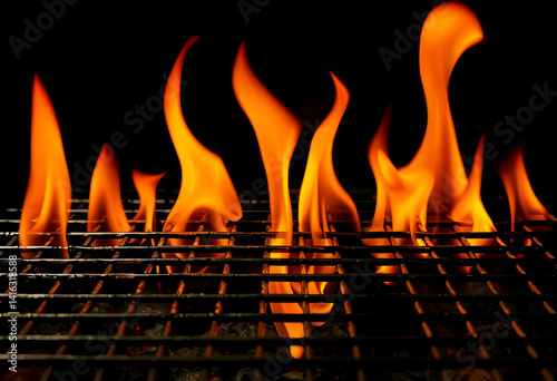 Inferno on the Grill Dancing Flames in Action
