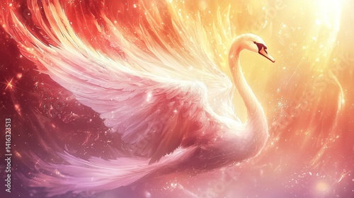 Colorful swan mural with abstract background and light flares, evoking beauty, luck, and peace in the home. --chaos 20 --ar 16:9 --quality 2 --v 6.1 Job ID: 4271c47e-1ff7-42a2-8d8c-9e70020e14d4