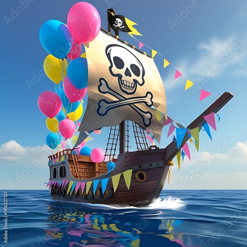 pirate ship in the night