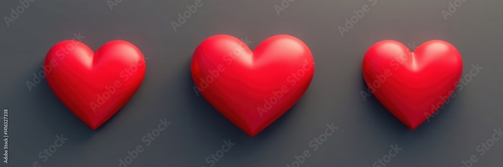 Minimalist red heart icon set with simple shapes and clean lines, symbols, simple, minimalist Minimalist red heart icon set with simple shapes and clean lines, symbols, simple, minimalist