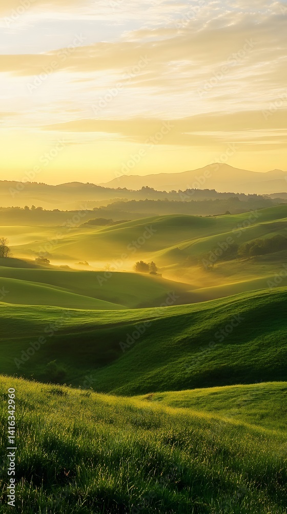 Obraz premium Tuscan Sunrise Landscape