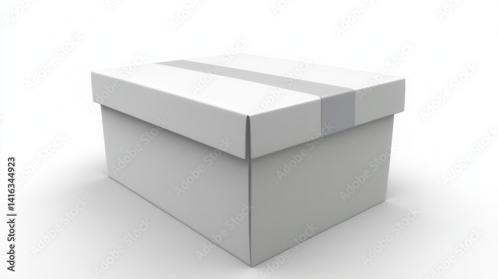 Naklejka premium Blank white gift box (2)