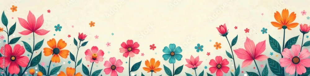 Fototapeta premium Swirly floral retro wallpaper featuring pastel-colored flowers in a whimsical, swirling design , floral patterns,