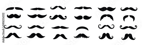 Mustache silhouettes collection
