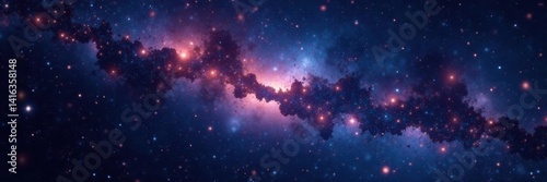 Twinkling stars against the inky blackness of space, infinite, darkness