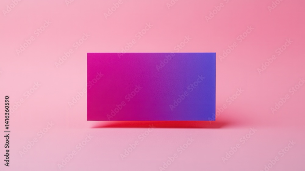 Floating gradient rectangle on a pink background Floating gradient rectangle on a pink background