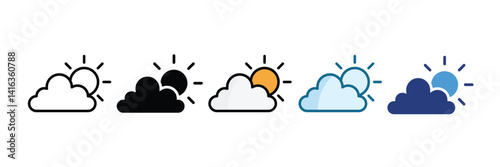 Day Icon Set Multiple Style Collection