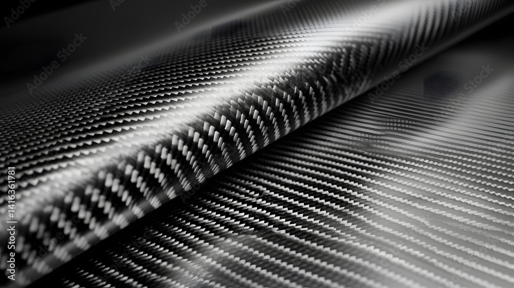 custom made wallpaper toronto digitalA piece of carbon fiber fabric with a black background. Generated using AI.