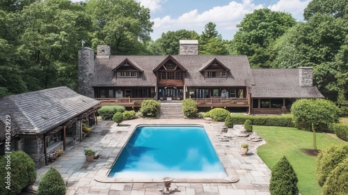 Luxurious estate with pool and outbuilding