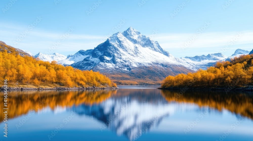 Fototapeta premium Autumnal Mountain Lake Reflections (4)