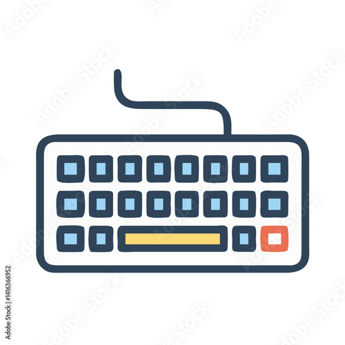 Computer Keyboard Icon Representing Digital Interaction and Typing