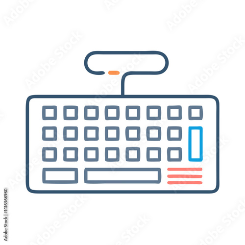 Computer Keyboard Icon Representing Digital Interaction and Typing