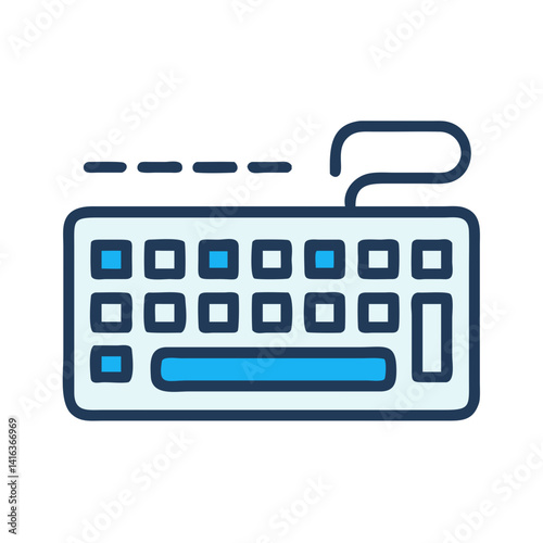 Computer Keyboard Icon Representing Digital Interaction and Typing