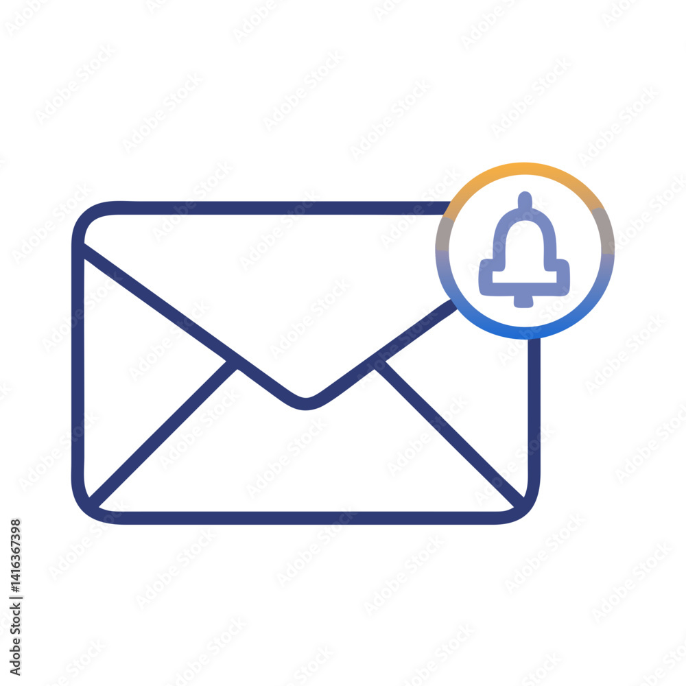 Envelope with Notification Icon Representing Order Confirmation and Shipping Update Envelope with Notification Icon Representing Order Confirmation and Shipping Update