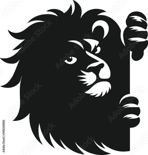 Wallpaper Mural Vector silhouette of a lion Torontodigital.ca