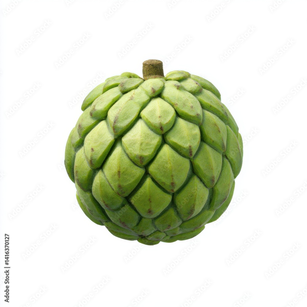 Fototapeta premium Sugar apple fruit close up isolated on white background
