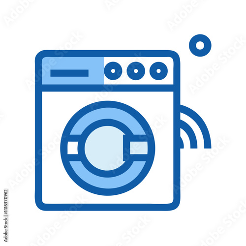 Washing Machine Icon Representing Household Laundry Appliance