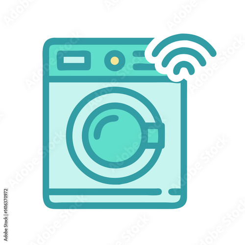 Washing Machine Icon Representing Household Laundry Appliance