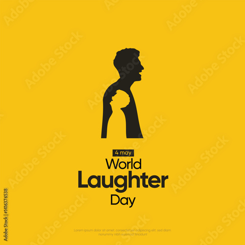world laughter day social media post with illustrations of people laughing. laughter day Vector illustration.