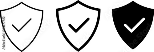 Check mark icons set. right and wrong sign concept. tick mark symbol and x cross icon in circle shape
