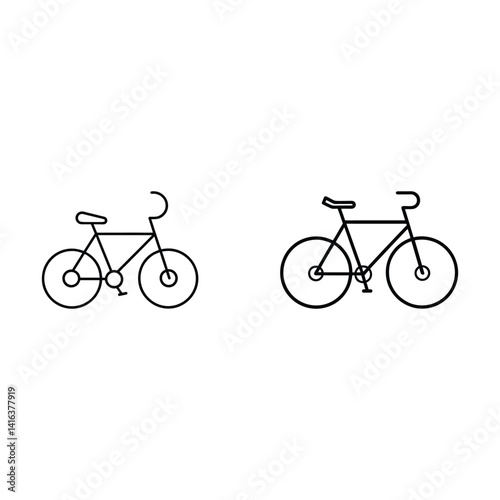 bicycle icons set