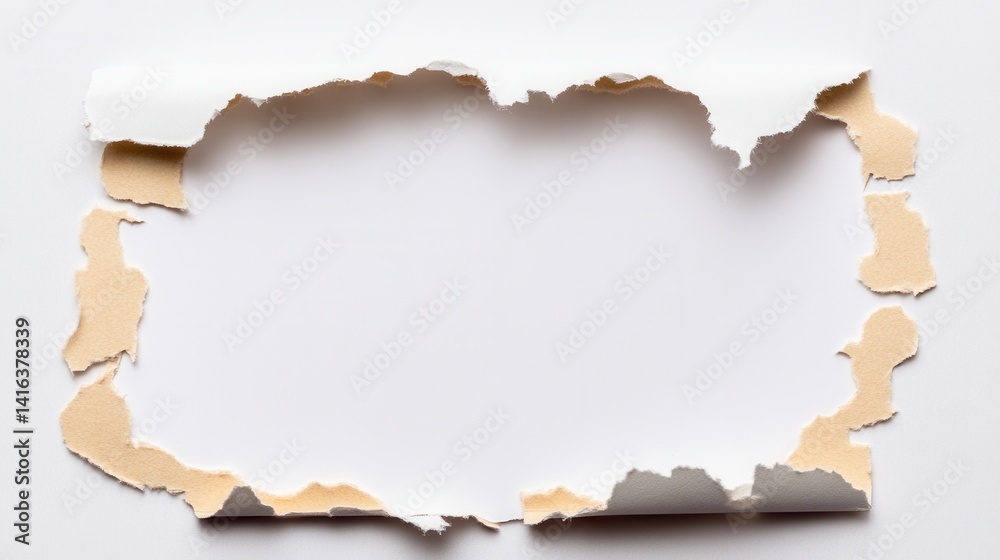 Fototapeta premium Torn paper frame (1)
