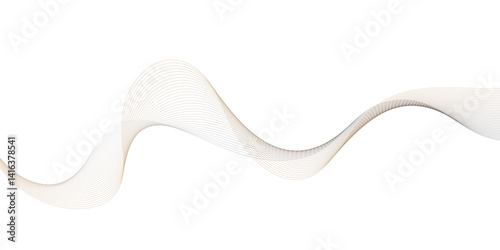 Abstract blue wave background pink ribbon isolated on white