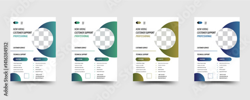 Hiring Job flyer design template For Printing.