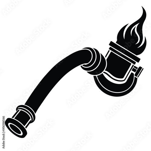 Isolated Firefighter Fire Hose Cutter on White Background