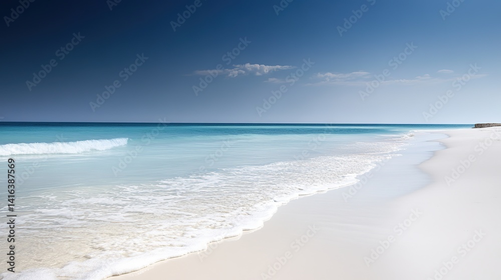 Fototapeta premium Serene and Introspective White Beach Scene: A Reflection of Deep Thought and Connection with the Natural World