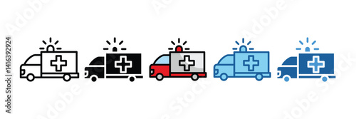 Ambulance  Icon Element For Design