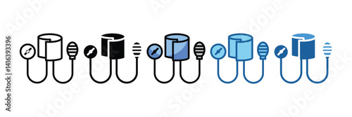 Blood Pressure Monitor  Icon Element For Design