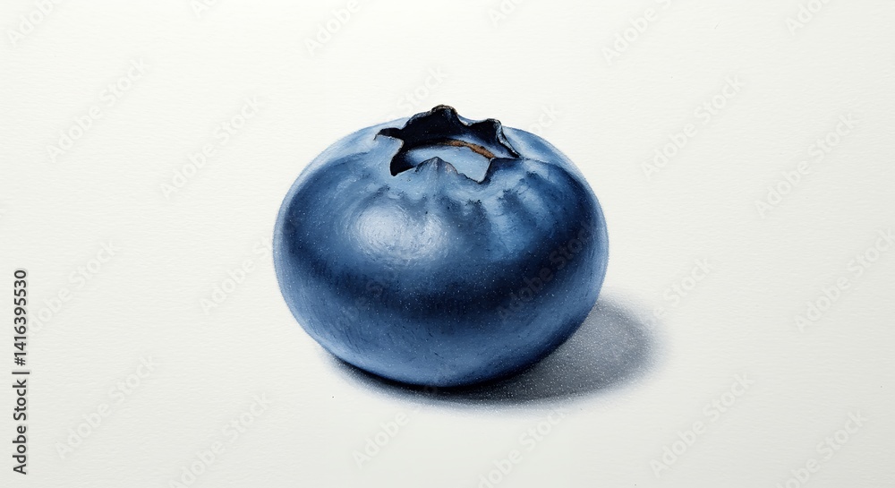 Single fresh blueberry isolated on white Single fresh blueberry isolated on white