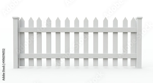 White picket fence design illustration