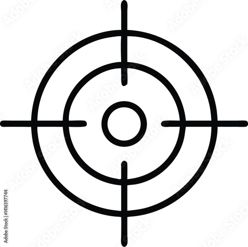 Target Aim Focus Graphic Design Element Vector Illustration