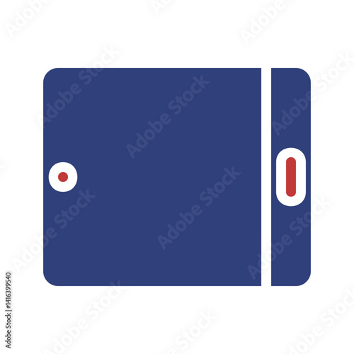 Stylized blue tablet icon with rounded corners