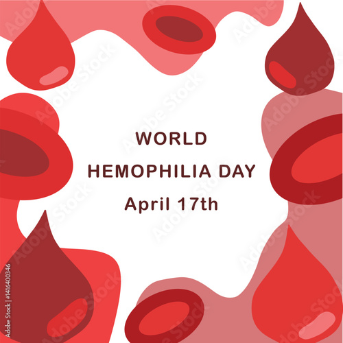 world hemophilia day banner world blood drop day illustration