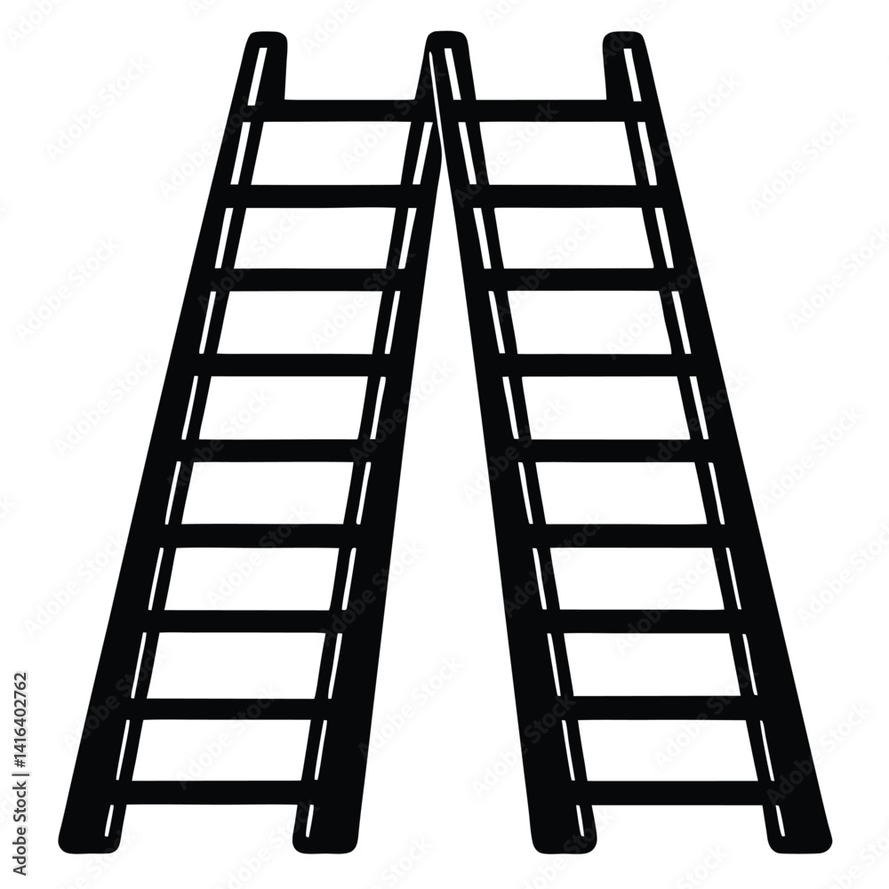 Isolated Firefighter Ladder Clamps on White Background Isolated Firefighter Ladder Clamps on White Background