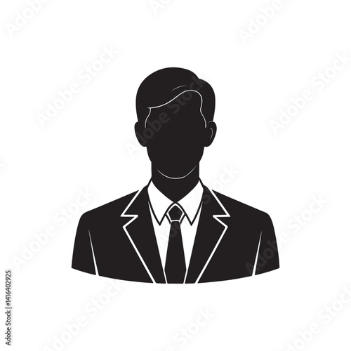 Business avatar silhouette design