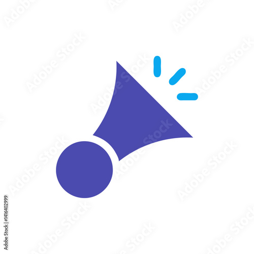 Blue Announcement Icon, Announcement Vector Symbol