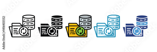 File Backup Icon Set Multiple Style Collection
