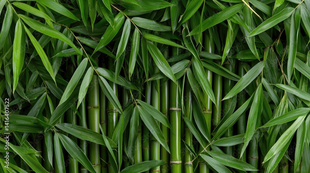 Fototapeta premium Vibrant green foliage closeup rich texture natural fresh herbs plants