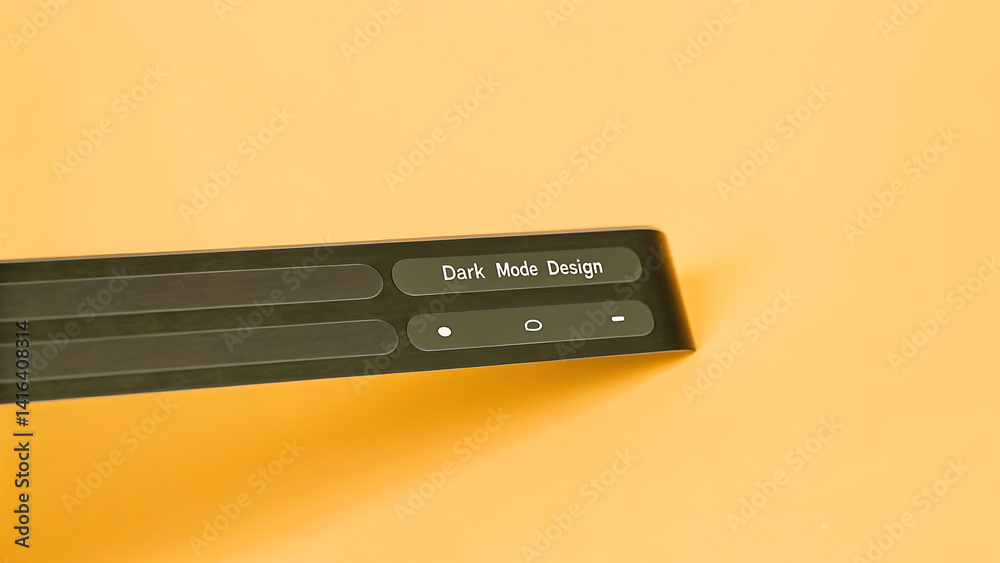 Fototapeta premium Sleek Minimalist Dark Mode Device Control Panel Design