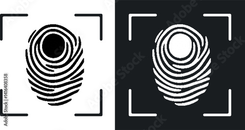 Fingerprint Icon. Vector illustration.