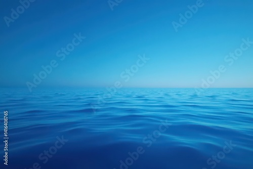 Deep ocean blue gradient, smooth transition, calming effect, abstract, shade