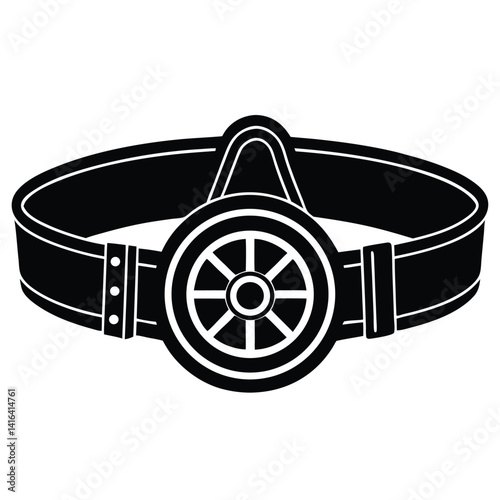 isolated firefighter rescue belt on white background