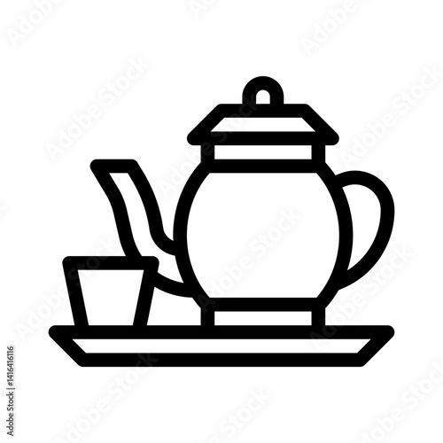 tea pot line icon