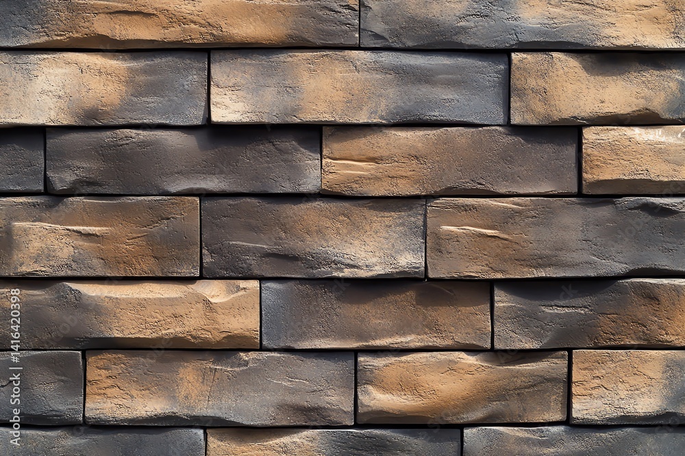 Textured Brown and Gray Brick Wall Background Image Perfect for design projects needing a rustic, earthy feel. Textured Brown and Gray Brick Wall Background Image Perfect for design projects needing a rustic, earthy feel.