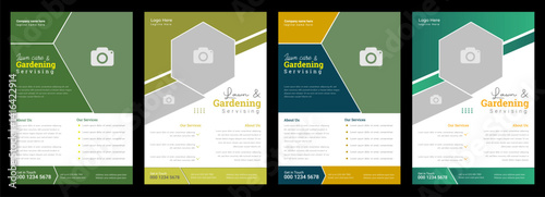 lawn care garden or landscaping service flyer template leaflet, poster, advertise, reports, brochure cover design lawn care flyer design template. landscaping and gardening lawn care service flyer.