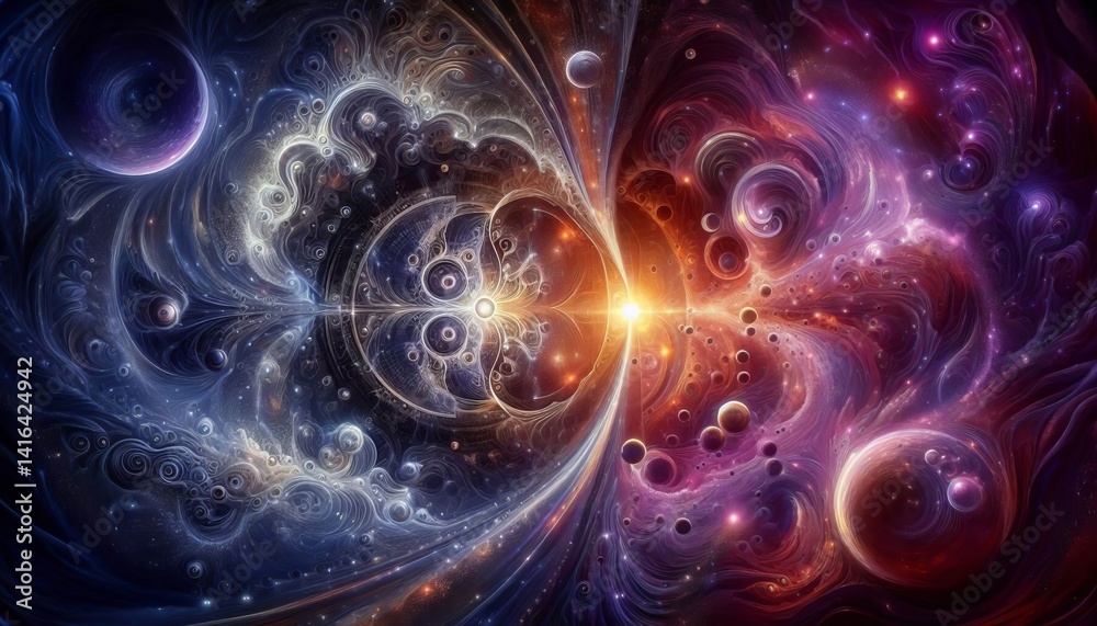 Portrays resonance bridging cosmic gaps with transient fractal s Portrays resonance bridging cosmic gaps with transient fractal s